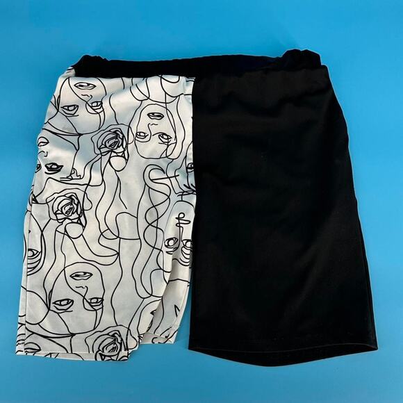 Picasso Contrast Shorts. Light weight men’s size 32 x 8 black / white - Picture 1 of 6